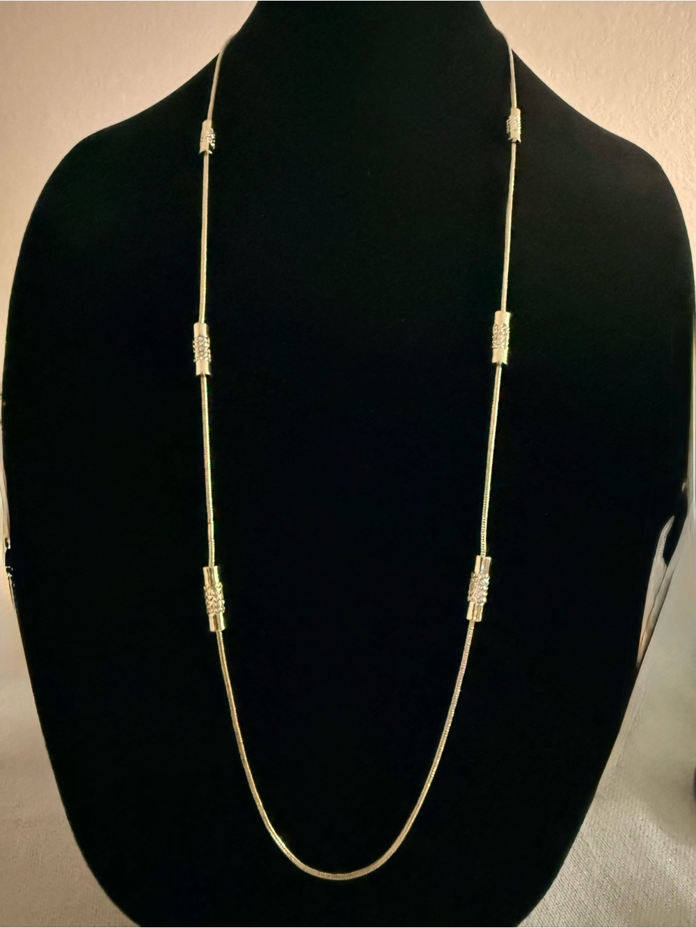 Lane Bryant Gold tone Long Station Necklace